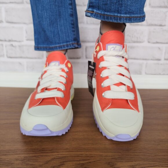 ❤️Converse Run Star Hike Platform Color Pop Sz 7.5 Women's Shoes Orange A16289C - Picture 6 of 13